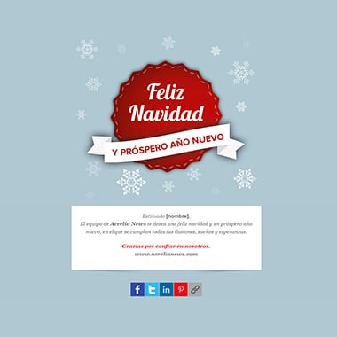 Christmas postcard email template: Red and Blue Corporate