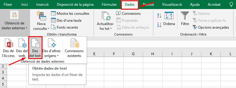 Editar CSV amb Excel