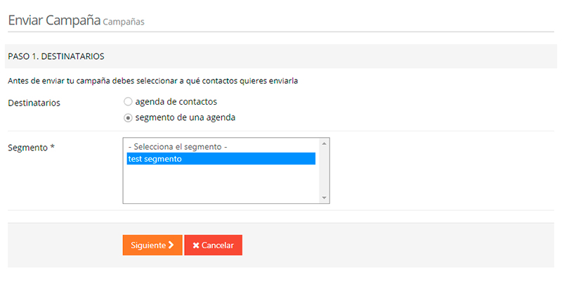 crear y utilizar segmentos SMS