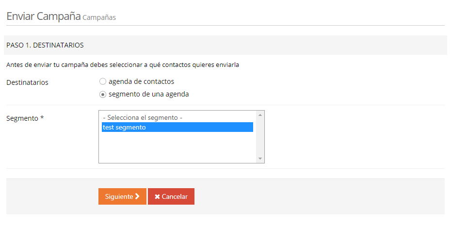 crear y utilizar segmentos SMS