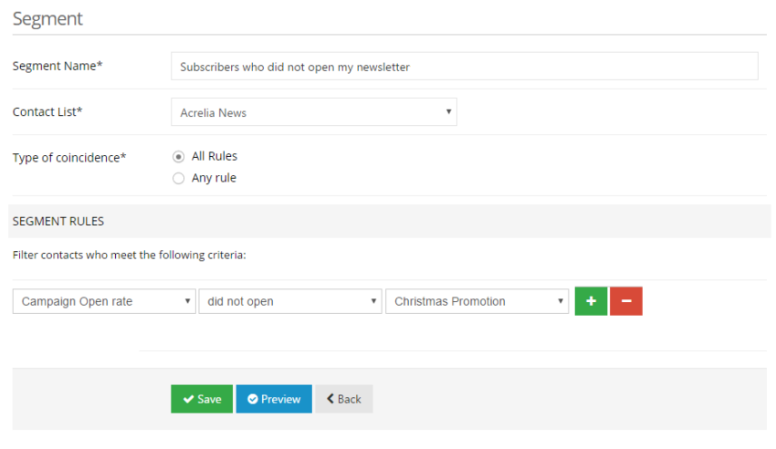Create segment