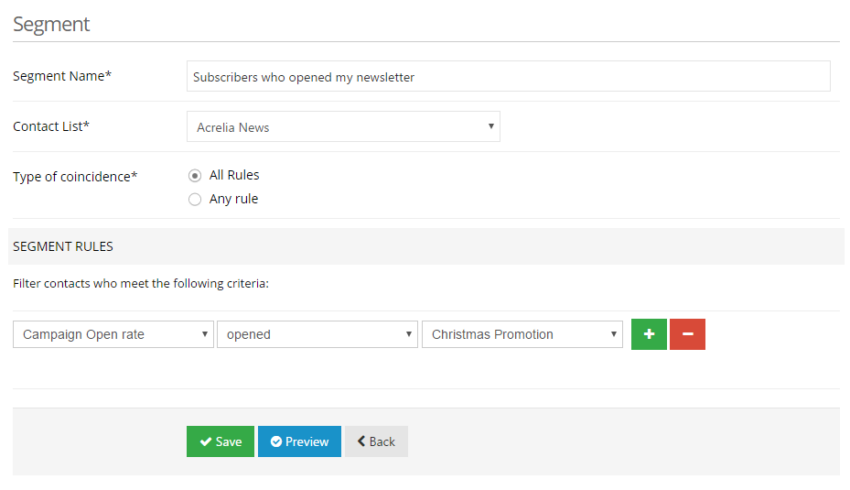 Create segment