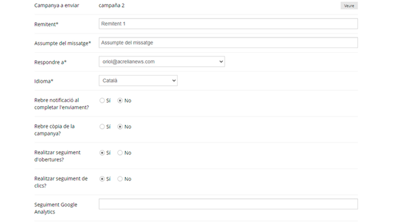 enviament a multiples subcomptes 