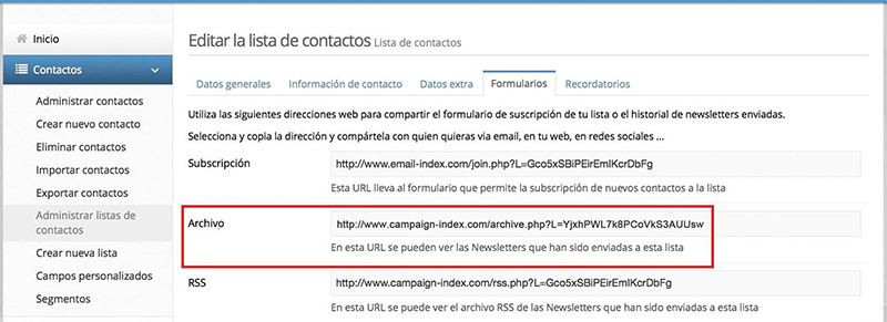 compartir newsletters