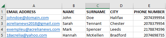 Email list