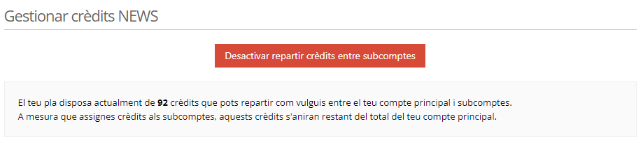 Repartir credits