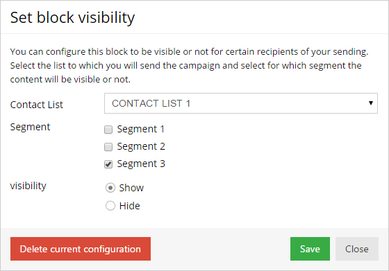Set block visibility