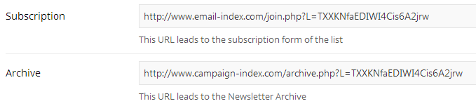 Share the Subscription Form and the Newsletter Archive
