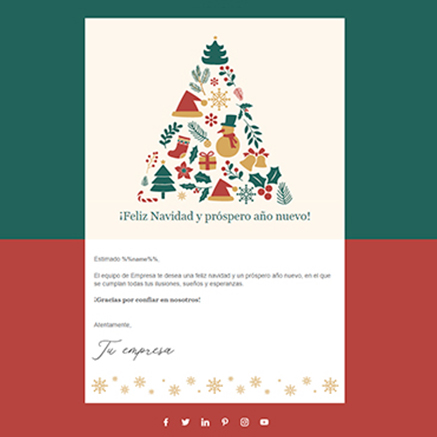 Imagen Plantilla d'email responsive per felicitar el N