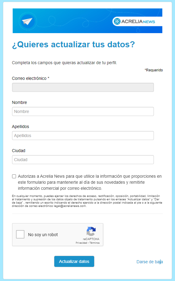 Formularios personalizados