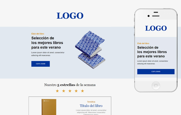 Responsive email template: 