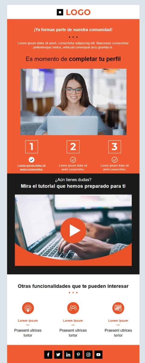 Imagen Plantilla de email onboar