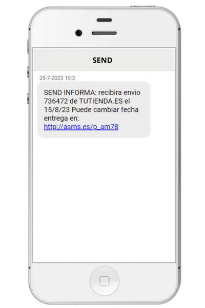 Imagen SMS seguimiento paqu