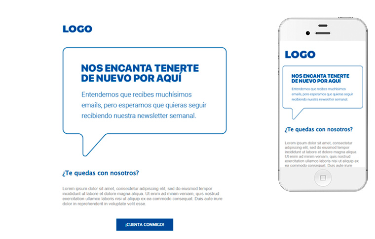 Responsive email template: 