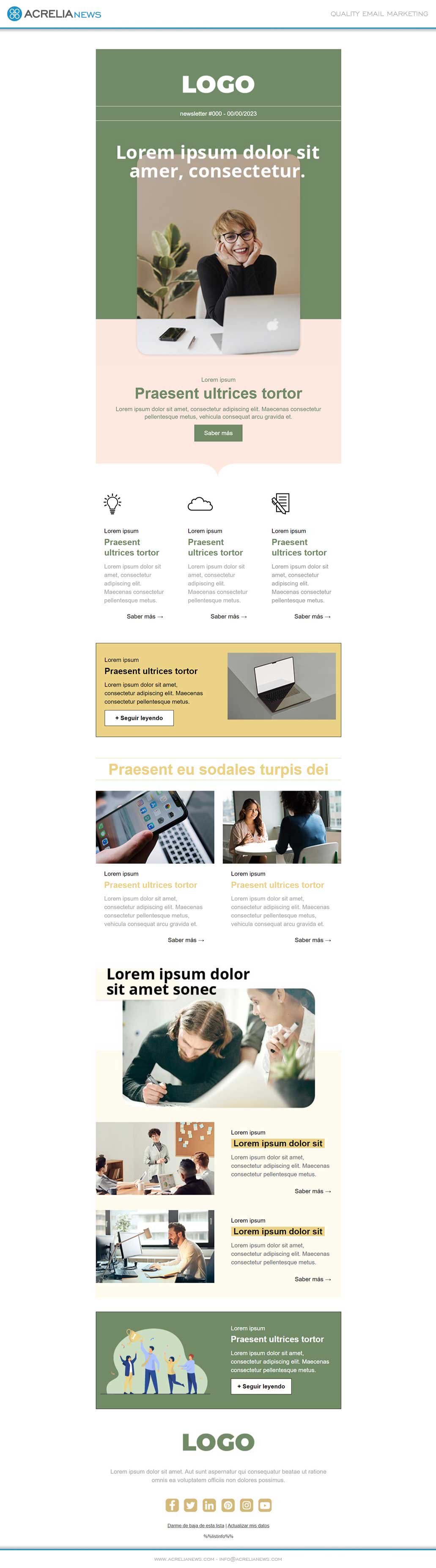 Responsive email template: 